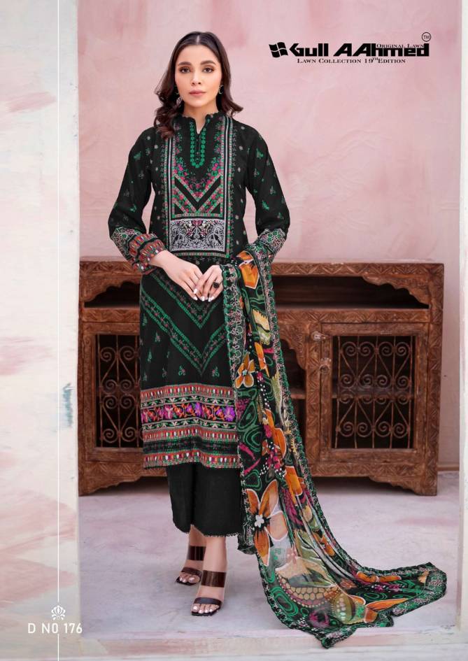 Gull A Ahmed Lawn Vol 19 Lawn Cotton Printed Pakistani Dress Material Wholesale Price In Surat
